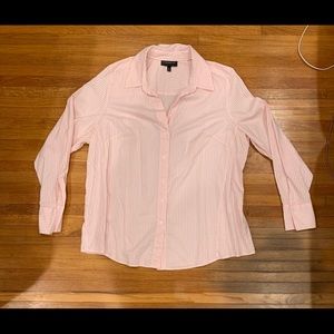 Lane Bryant dress blouse Size 20 pink & white